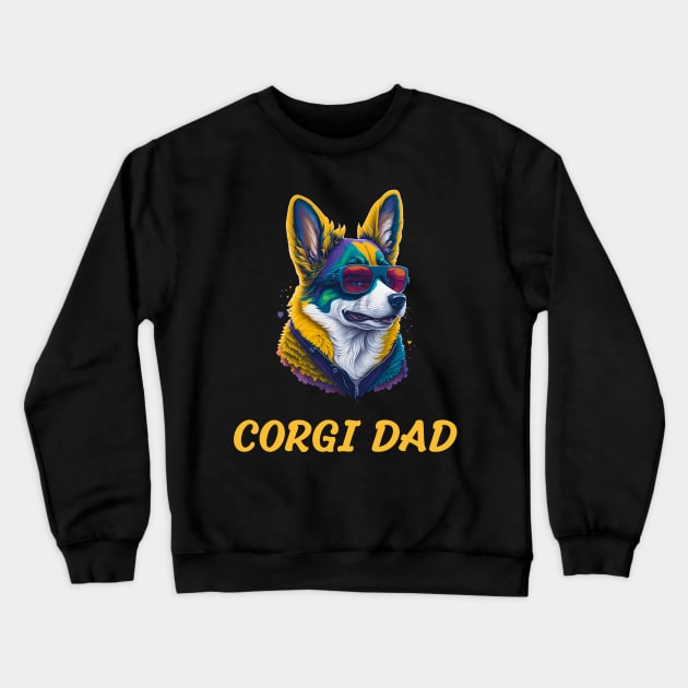 corgi dad Crewneck Sweatshirt by vaporgraphic